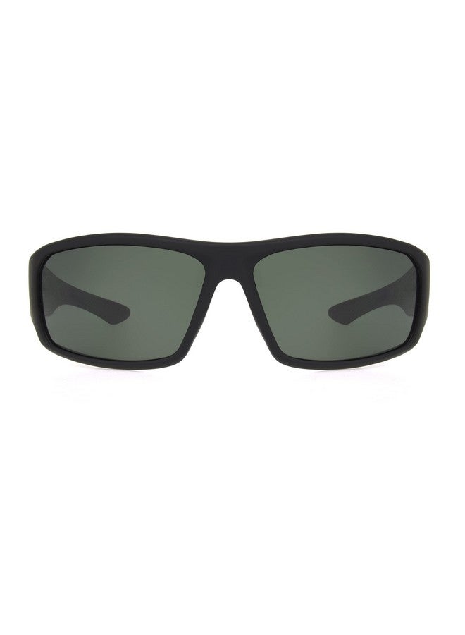 DOCKERS Men'S Gavin Sunglasses Polarized Wrap Black 57Mm  - Image 2