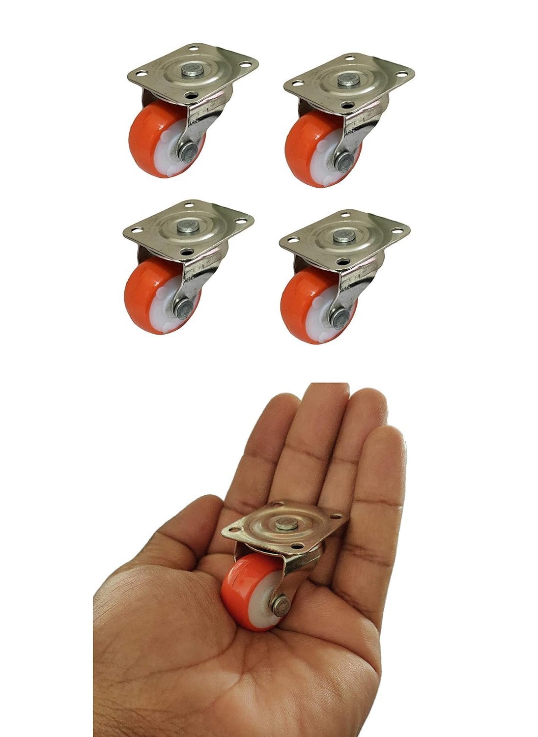 THOISEWELT THOISEWELT 25mm Mini Swivel Caster Wheel For Furniture Sofa Table Tipoy Basket Trolley Heavy Quality 100kg Loading Capacity Pack Of 4  - Image 2