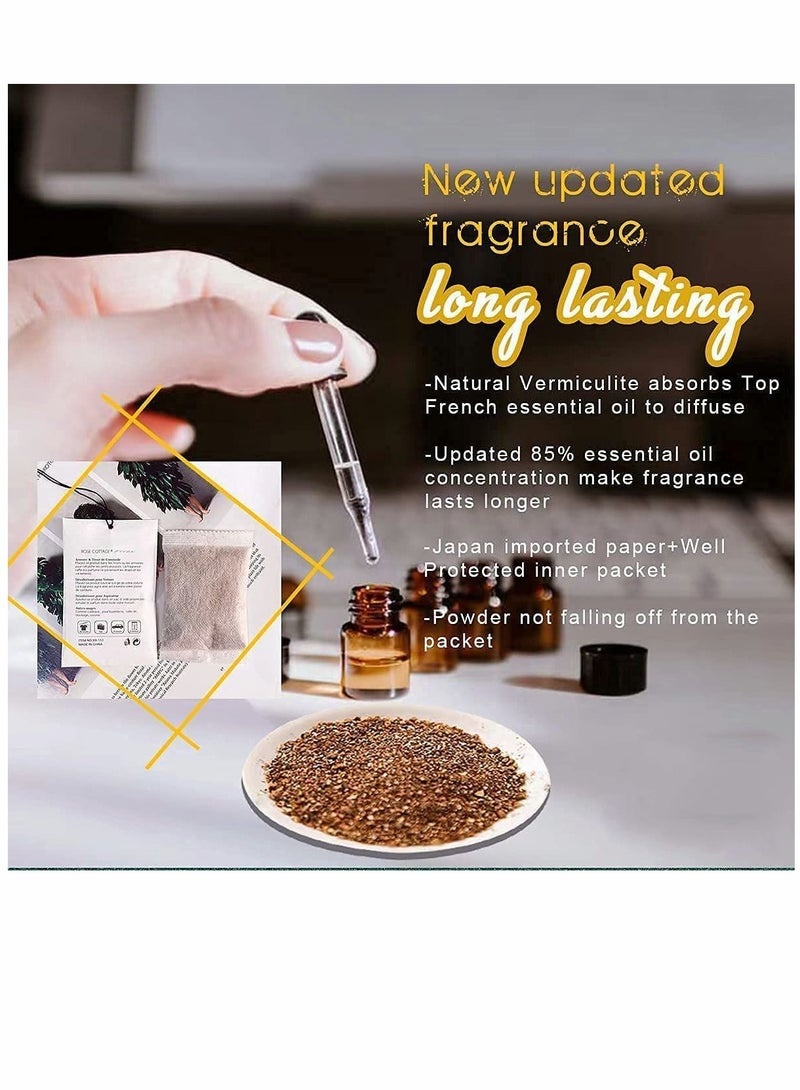 Rose Sachet 1Box 12Pcs Rose Dried Flower Bag Scent Sachet Drawer Freshener Rose Closet Air Freshener Scented Drawer Deodorizer Freshener for Drawers Closet Home Car Fragrance Product - Image 2