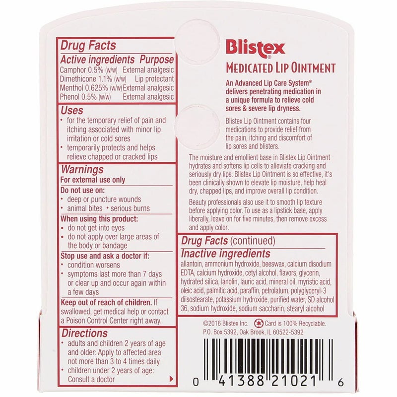 Blistex Lip Oint Bns Size .21z Blistex Lip Ointment .21oz - Image 2