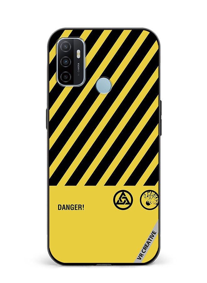 VR CREATIVE Protective Case Cover For Oppo A53 Danger Sign Design Multicolour - Image 1