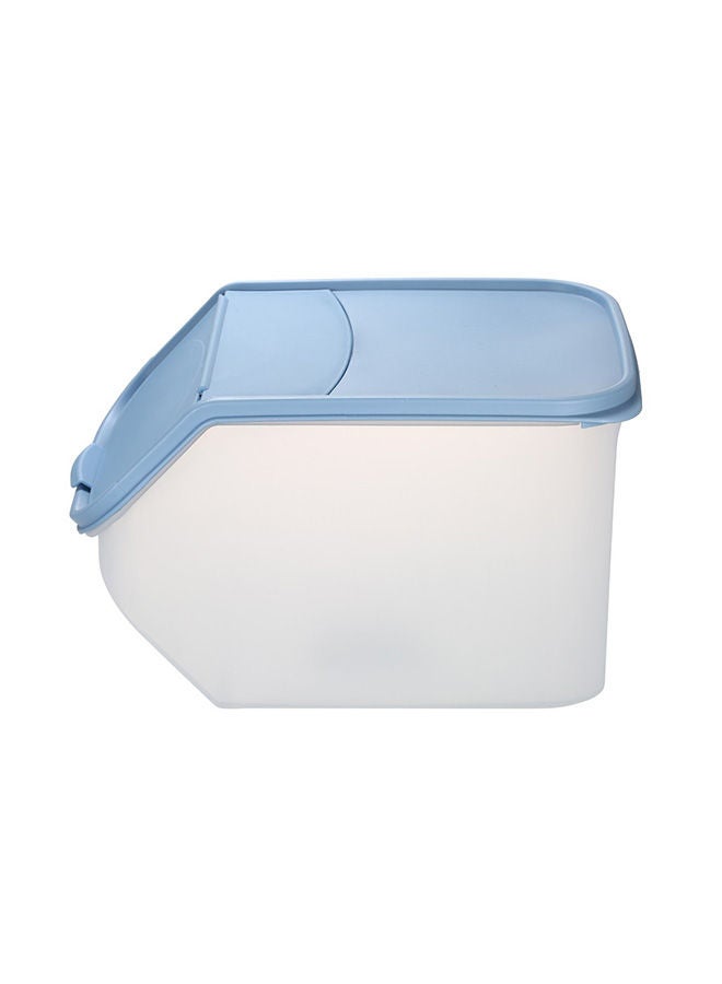 NIBEMINENT Plastic Food Storage Bin With Flip-Top Lid And Measurement Cup Blue 5Liters  - Image 2