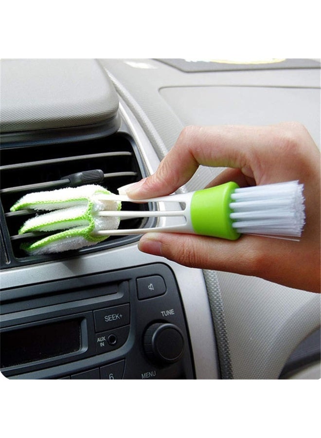 منظف صغير لفتحات الهواء في السيارة وأداة تنظيف مكيف الهواء وجمع الغبار وقطعة قماش للتنظيف للوحة المفاتيح والنوافذ والستائر - Image 3