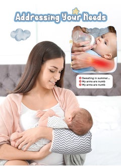 URbazaar Soft Cotton Nursing Pillow for Breastfeeding Support, Comfortable Cradle Pillow, Portable Travel Baby Feeding Arm Pillow  - Image 3