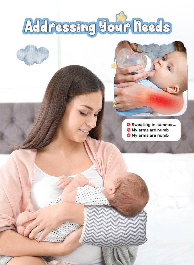 URbazaar Soft Cotton Nursing Pillow for Breastfeeding Support, Comfortable Cradle Pillow, Portable Travel Baby Feeding Arm Pillow - Image 3