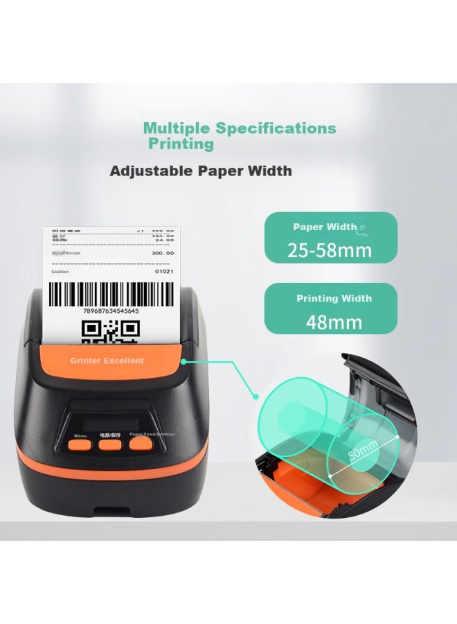 Gprinter Pt-261 Thermal Label Printer, Handheld Portable Wireless Bluetooth Printer, 58mm Receipt/label Dual-use, Retailer Super Pocket Printer - Image 5