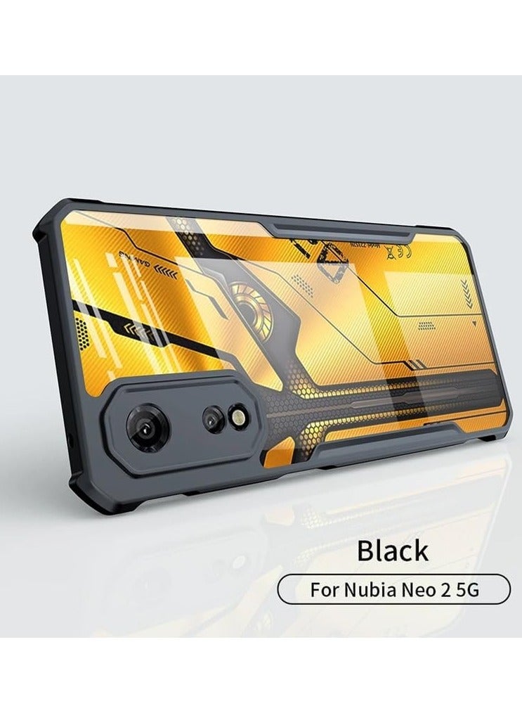 عام Case Compatible with ZTE Nubia Neo 2 5G 【Droproof】 【Sweat-Proof】 【Fingerprint-Proof】 Shockproof TPU+PC Clear Protective Phone Case Fits ZTE Nubia Neo 2 - Image 3