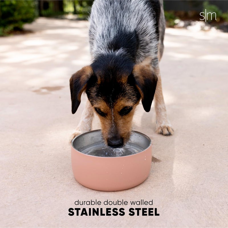 Simple Modern Stainless Steel Pet Water Bowl for Dogs & Cats | Insulated Stainless Steel Food Bowls for Dog Cat | No Tip No Slip BPA Free | Bentley Collection | Medium (4 Cups) | Sea Glass Sage - Image 3