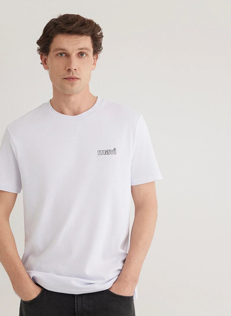 مافي Mavi Logo Printed White T-Shirt