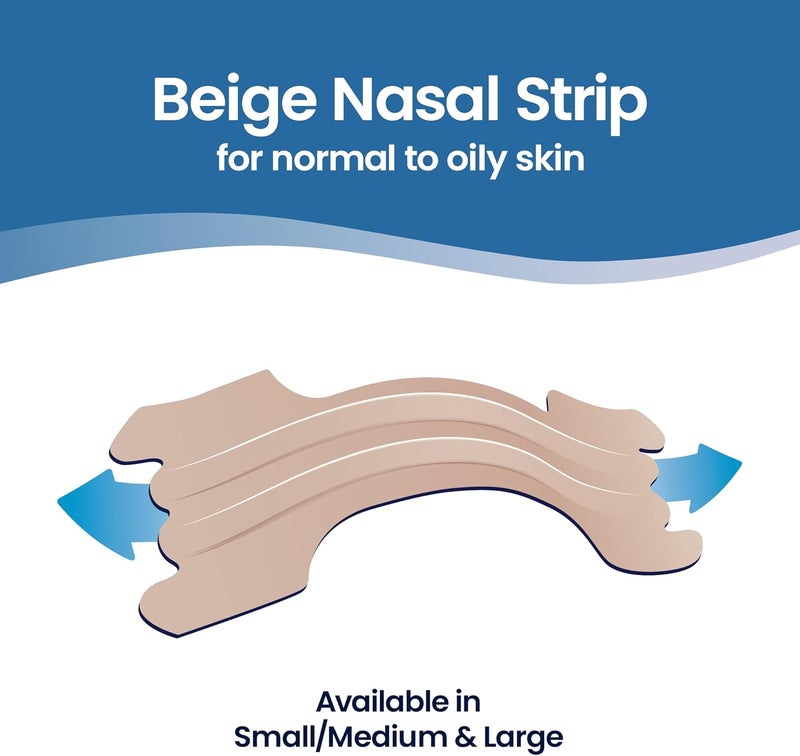 Breathe Right شرائط الأنف الأصلية بيج تان الكبيرة 30 قطعة لتخفيف الشخير - Image 4