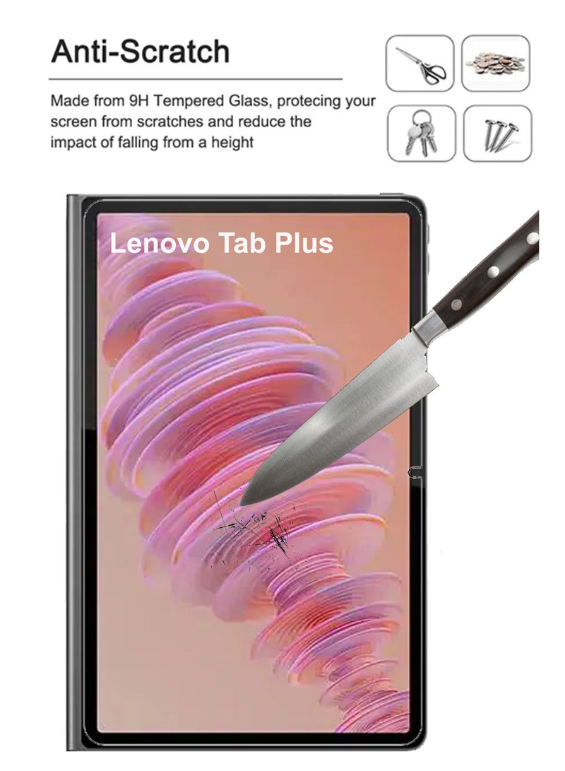 Lenovo Tab Plus - Tempered Glass Screen Protector - Premium HD Delicate Touch , Higher Transparency , Easy to Install ,Anti-scratch and Bubble-free Screen Protector - Image 2