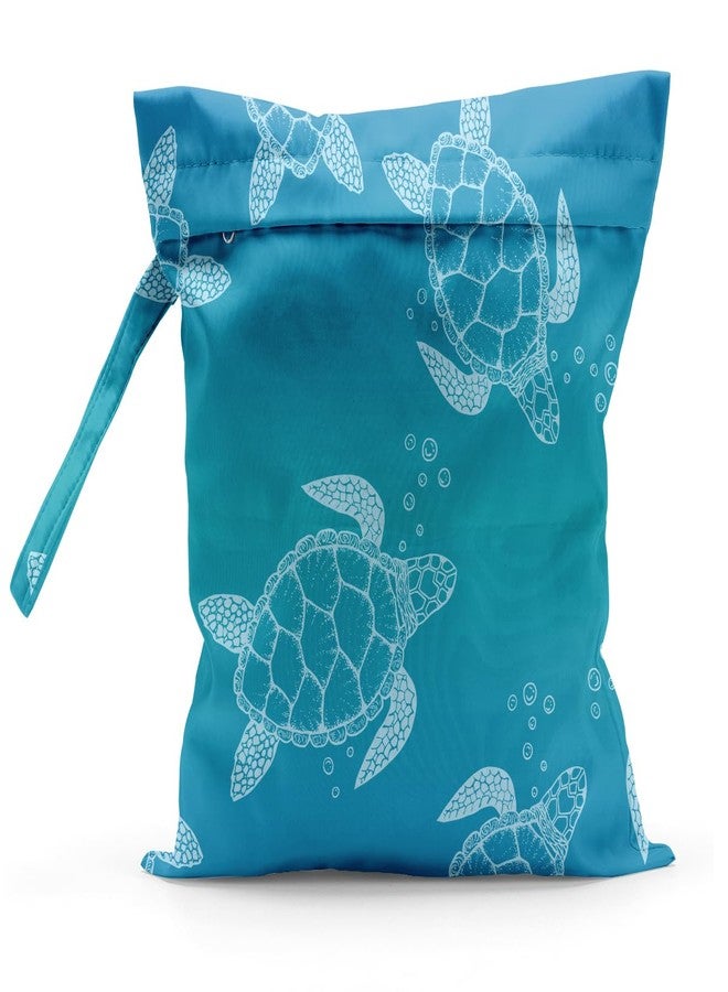 Pykfrhh Beach Wet Bags Waterproof Sandproof, Wet Bag for Swimsuit, Summer, Travel, Swimsuit, Vacation Sea Turtle Wet Bag - Image 1