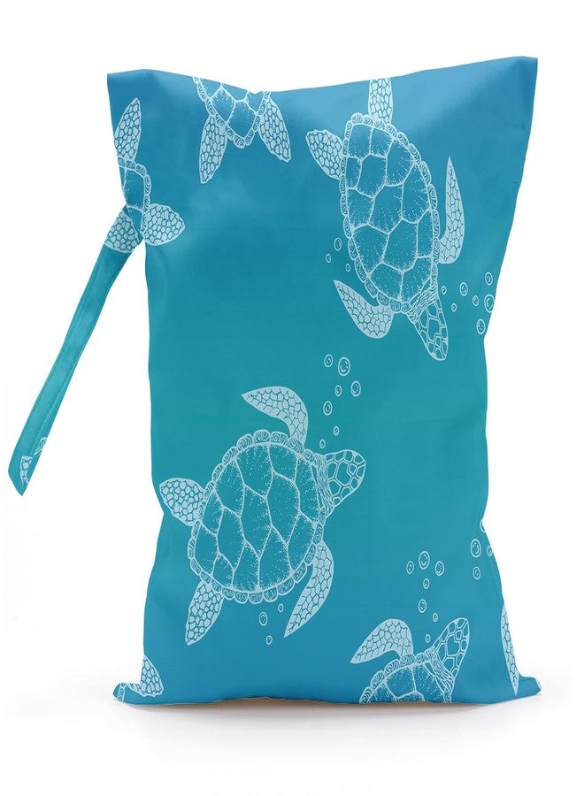 Pykfrhh Beach Wet Bags Waterproof Sandproof, Wet Bag for Swimsuit, Summer, Travel, Swimsuit, Vacation Sea Turtle Wet Bag - Image 2