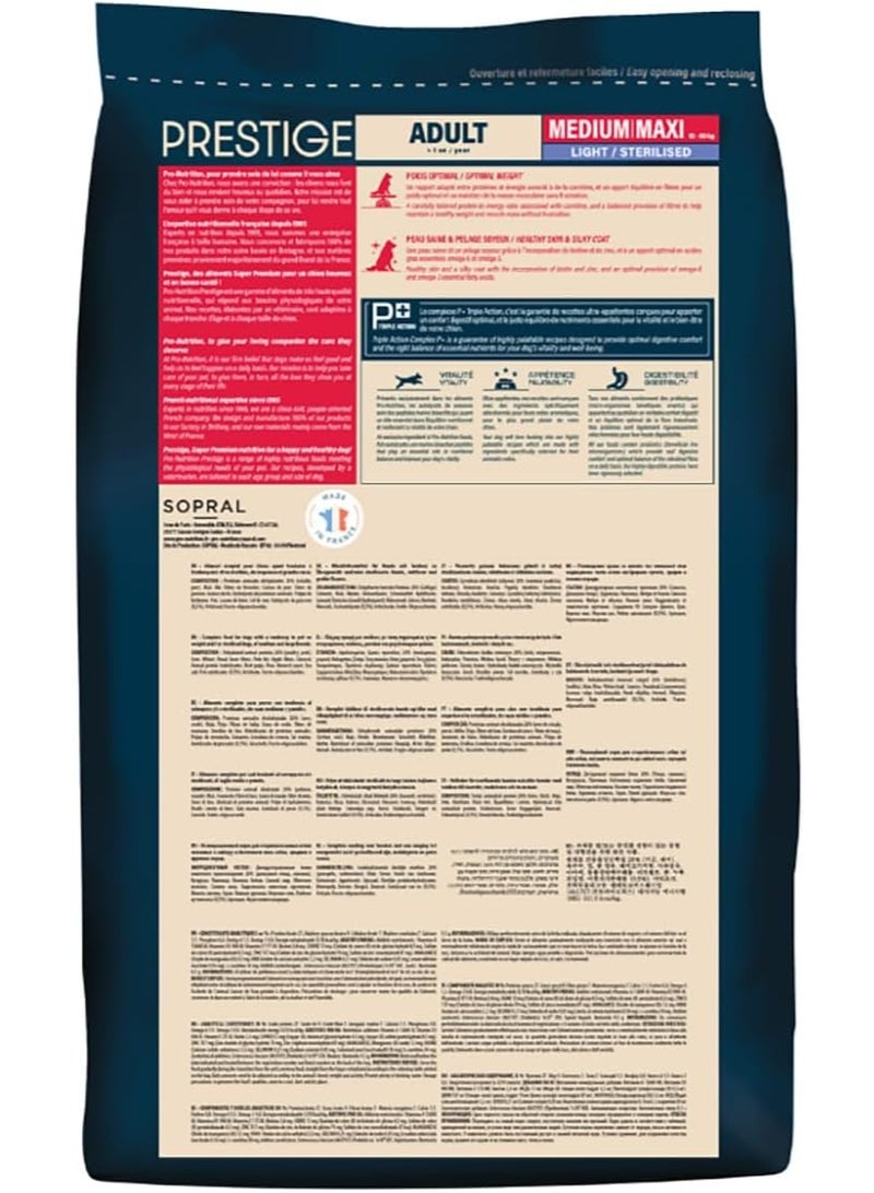 Pro nutrition Prestige Dog Adult Medium/ Maxi Sterilised 3Kg - Image 2