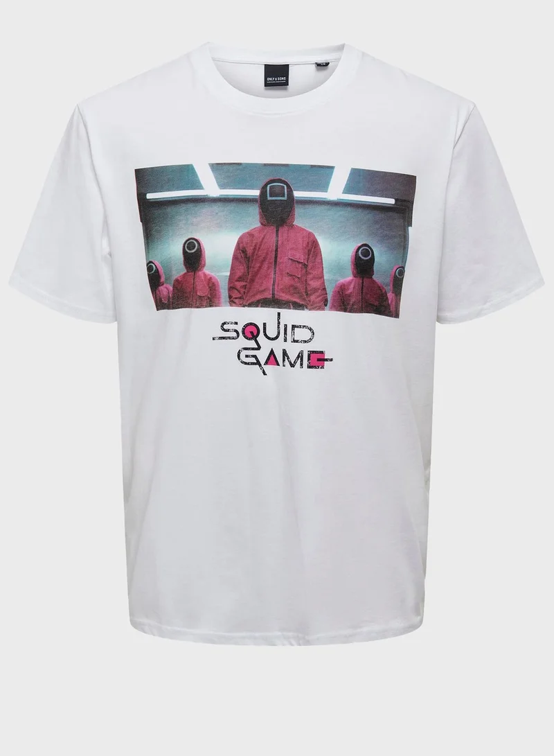 Only & Sons Graphic Crew Neck T-Shirt