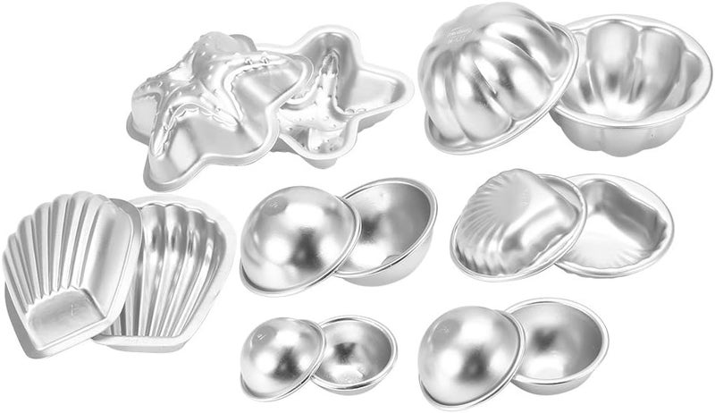 HEEPDD Metal Bath Bomb, Muffin & Cupcake Pans Crafting Tools for Handmade Soaps Candles Ice Cream, Durable Oxidation Film Easy Demould Hygienic Safe for Home Crafts Metal Bath (Combination 8) - Image 1