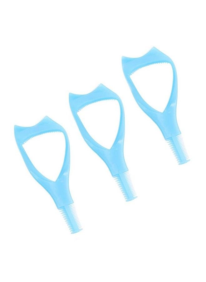 ericotry 3Pcs Plastic 3 In 1 Mascara Tool Makeup Eyelash Tool Upper Lower Eye Lash Mascara Guard Applicator Guide With Eyelash Assist Comb Brush Eyelashes Brush For Women Girls  - Image 2