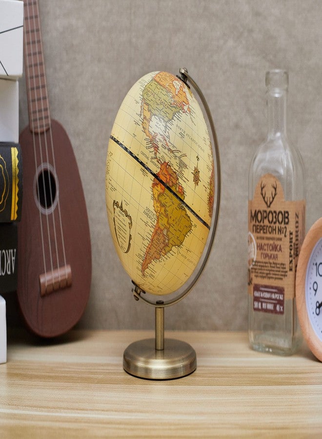 Annova Antique Globe Dia 5.5-inch / 14CM - Educational/Geographic/Modern Desktop Decoration - Stainless Steel Arc and Base - for School, Home, and Office (Antique 5.5“) (Brown-1) - Image 4