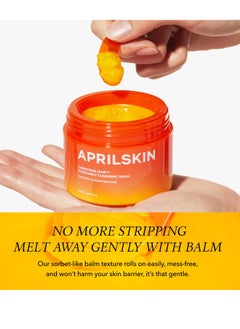 APRILSKIN APRILSKIN Carrotene IPMP Hydromelt Cleansing Balm, 3.04 fl.oz, Noncomedogenic, Grapefruit Peel Oil, O-Cymen-5-Ol helps reduce blackheads & breakouts, for sensitive & oily skin, Korean Skincare  - Image 3