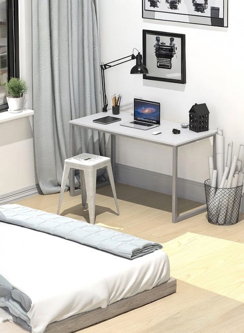 Compact Wooden Writing Desk 80×40 cm – White