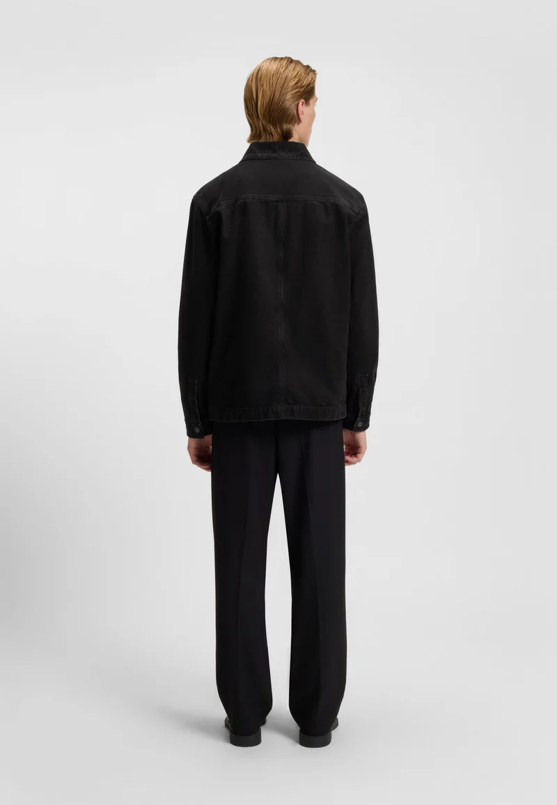 HUGO Oversized-fit shirt in cotton denim