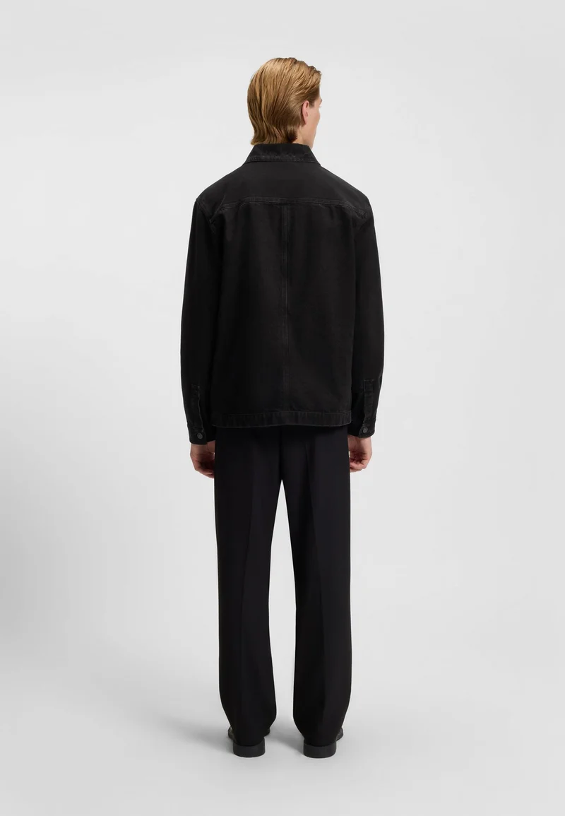 هوجو قميص واسع من قماش الدنيم القطني