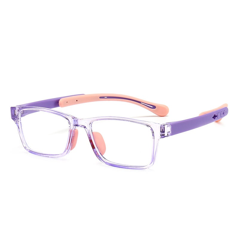 New children's anti-blue light glasses anti-blue light Net class goggles children's flat two-color glasses 91041 - Image 1