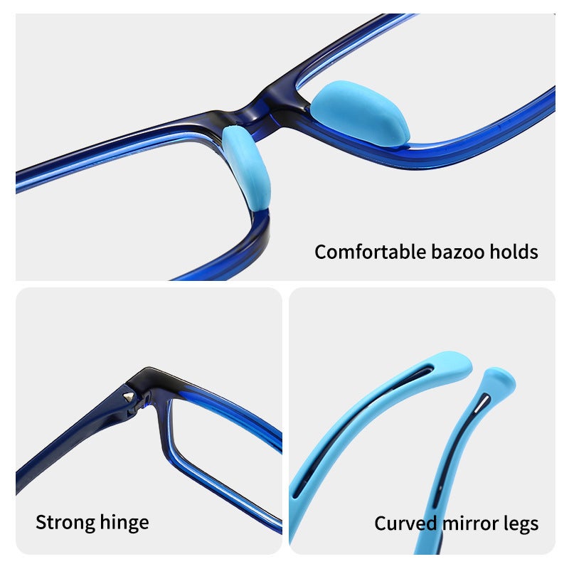 New children's anti-blue light glasses anti-blue light Net class goggles children's flat two-color glasses 91041 - Image 4