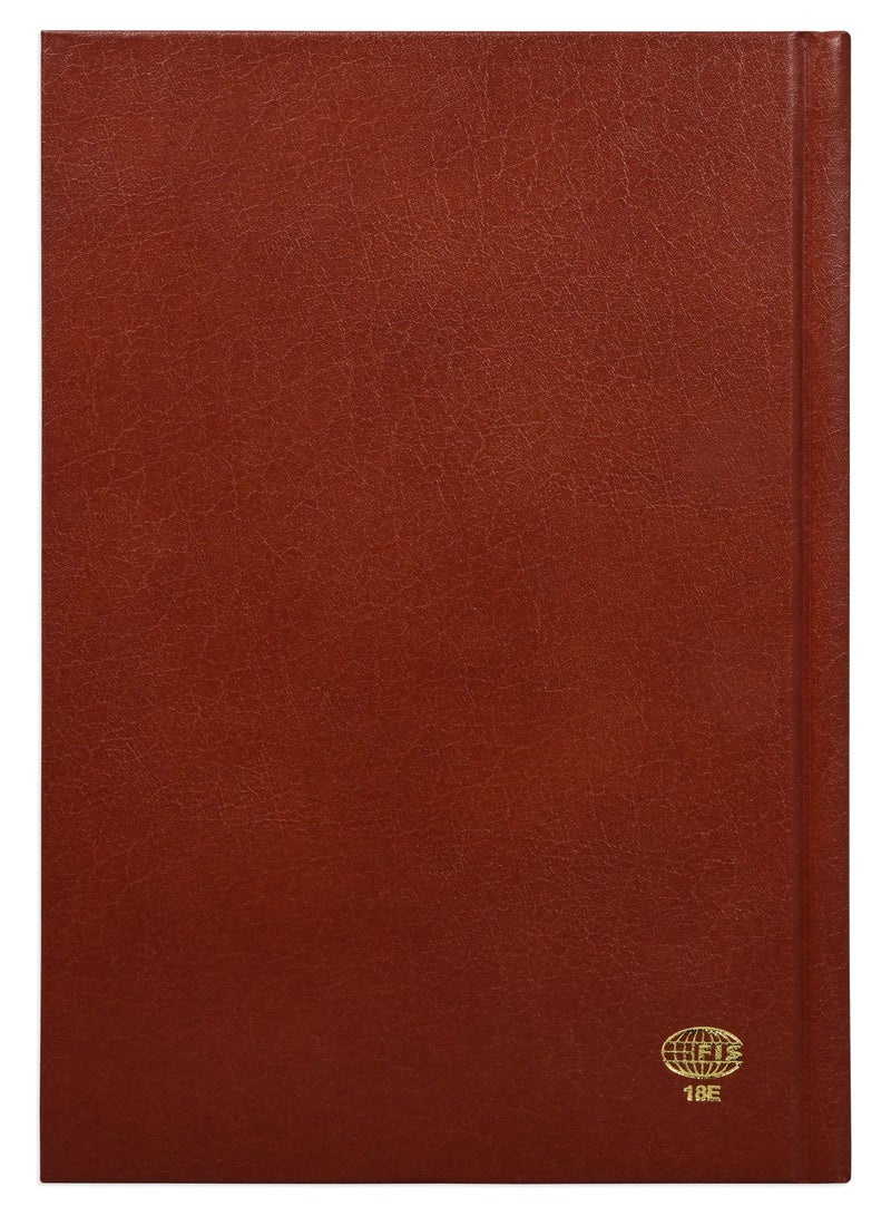 FIS Fis 2025 A5 Diary,Vinyl, English  1 Side Padded Brown -FSDI18E25BR  - Image 5