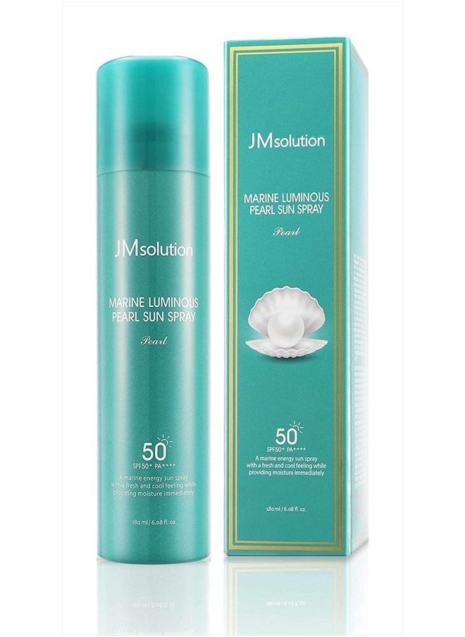 JM SOLUTION - Marine Luminous Pearl Sun Protection Sun Spray SPF50+PA++++ 180ml Korean cosmetics - Image 1