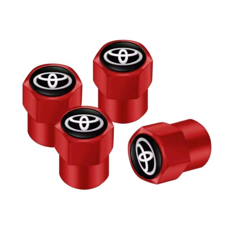 Car Valve Cap Decorative Dustproof Tire Valve Stem Caps (4pcs) Accessories For Toyota RAV4 Corolla Camry Frontier Supra CHR Hilux Tacoma Prado - Image 1