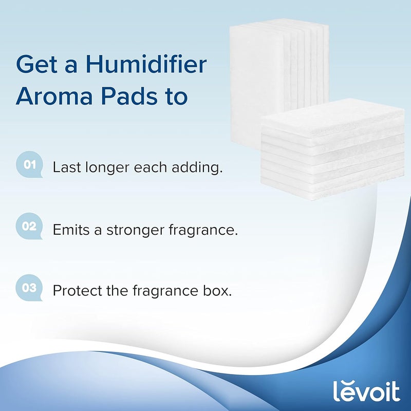 ليفويت حزمة من 16 وسادة عطر LEVOIT Aroma Pads، فلاتر استبدال لأجهزة الترطيب، متوافقة مع طرازات LV600S، Classic300S، LV600HH، OasisMist450S؛ تعزز قوة العطر وتطيل مدة استمراره، اللون أبيض. - Image 3