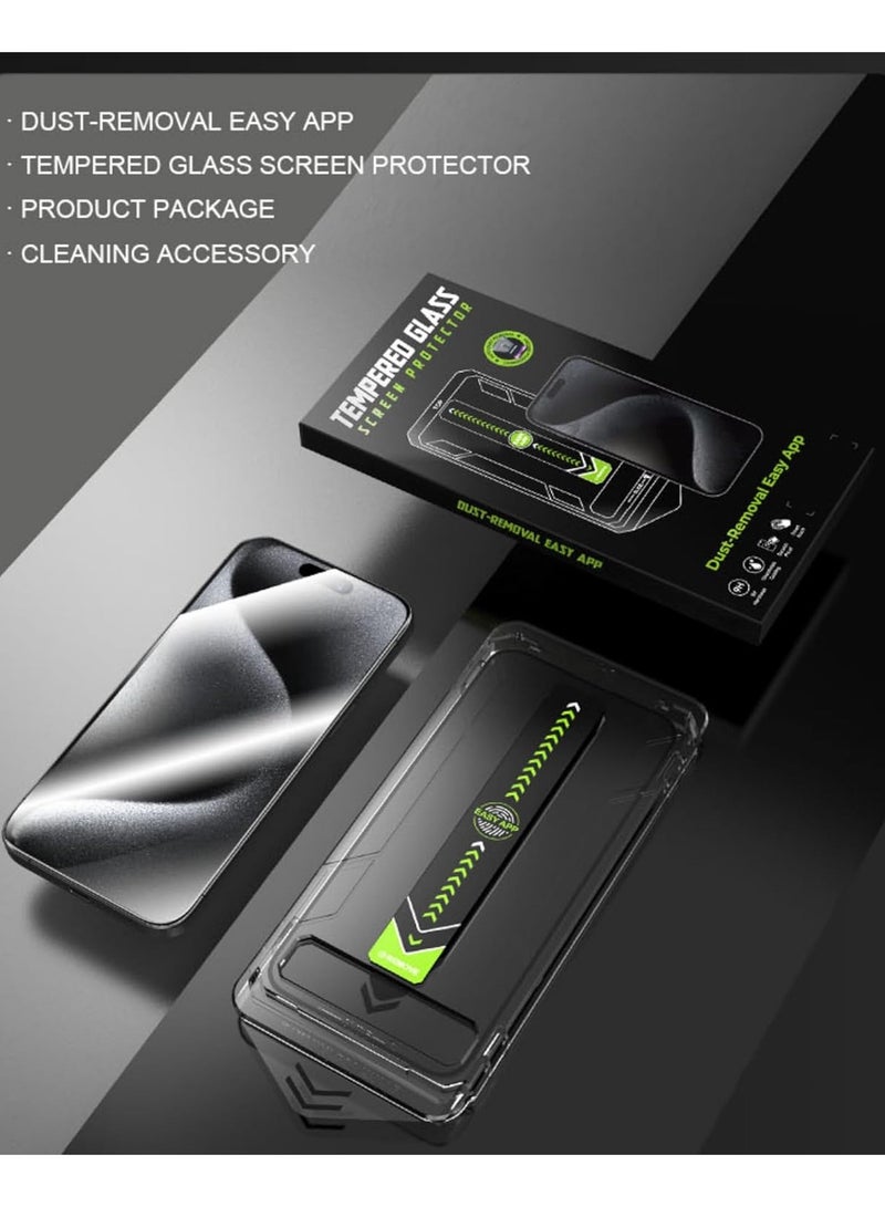 Tempered Glass Screen Protector for iPhone 16 Pro 6.3 inch with Dust Free Easy Application - Ultra Clear, Scratch Resistant, and HD Clear Screen Guard(Clear with Black Edges) - Image 5