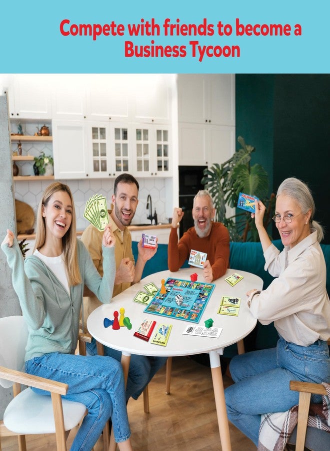 Little Berry Business Game for Kids | Classic International Business Board Game with 14"x14" Foldable Waterproof Board | Indoor & Outdoor Family Fun | Board Games for Kids - Image 5