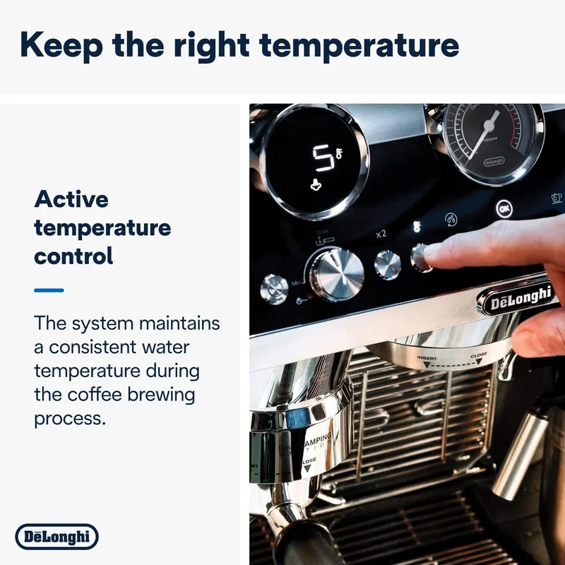 De'Longhi De'Longhi La Specialista Maestro: Ultimate Cold Brew Manual Coffee Machine, Experience with Smart Tech, Cold Extraction Technology, 8 Recipes, Manual/Automatic Frothing, Metal - EC9865.M