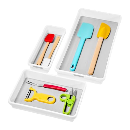 madesmart Tray, Set of 3, White, PremiumWhite - Image 1