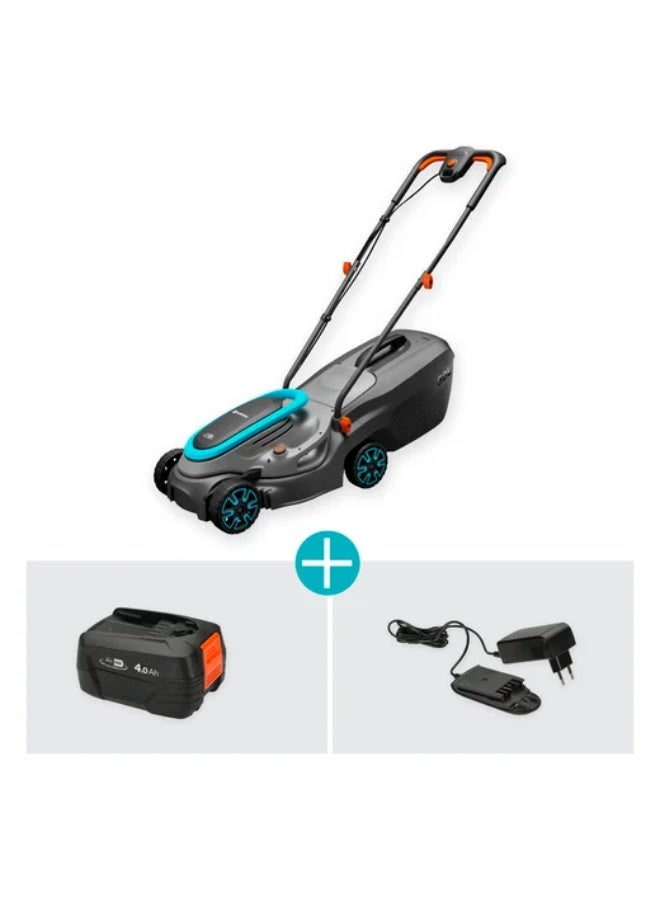 GARDENA BATTERY LAWNMOWER POWERMAX 32/18V P4A READY TO USE SET - Image 3