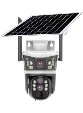 6MP 4G Solar Wireless Surveillance Camera –   3-Lens PTZ CCTV with 10X Zoom, Night Vision, Motion Detection, SIM Card Slot, IP66 Outdoor Security Camera – Remote Access via App - pzsku/Z0C5C0E4DF440CFE536B8Z/45/1747164430/3b894e03-f5ff-4dac-8006-804bb8c963f7