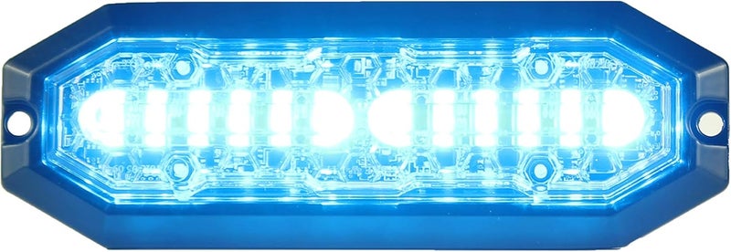 Unicorn Lighting UT01 Surface Mount Warning Emergency Strobe Grille Light Head [SAE class 1] [IP68] for Police and Tow Truck Construction Vehicle Blue - Image 1