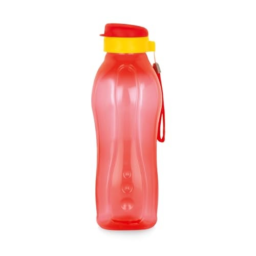 ATTRO Drinkware Gym 1.5-Liter BPA-Free Water Bottle with Leak-Proof Flip-Top Cap, Nylon Strap and Stylish Red Color for Daily Hydration - Image 1