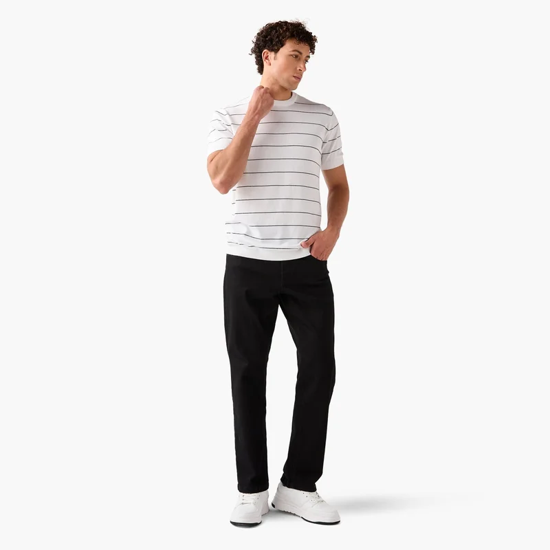 Splash FAV Striped Crew Neck T-shirt