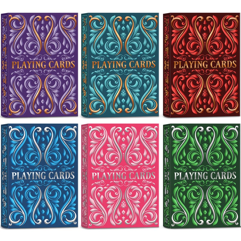 Wkchxd Playing Cards 12 Pack Decks of Cards Poker Size Standard Index Deck in 6 Unique Colors Playing Cards Bulk for Family Game Night Blackjack Pinochle Canasta Party Supplies Travel Card Games - Image 3