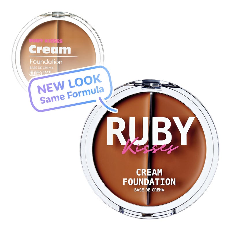 Ruby Kisses 3D Face Creator Cream Foundation & Concealer, 12 Hours Long Lasting, Medium to Full Coverage, Non-Greasy, Ideal for Makeup & Contour Palette (Level 11) - Image 2
