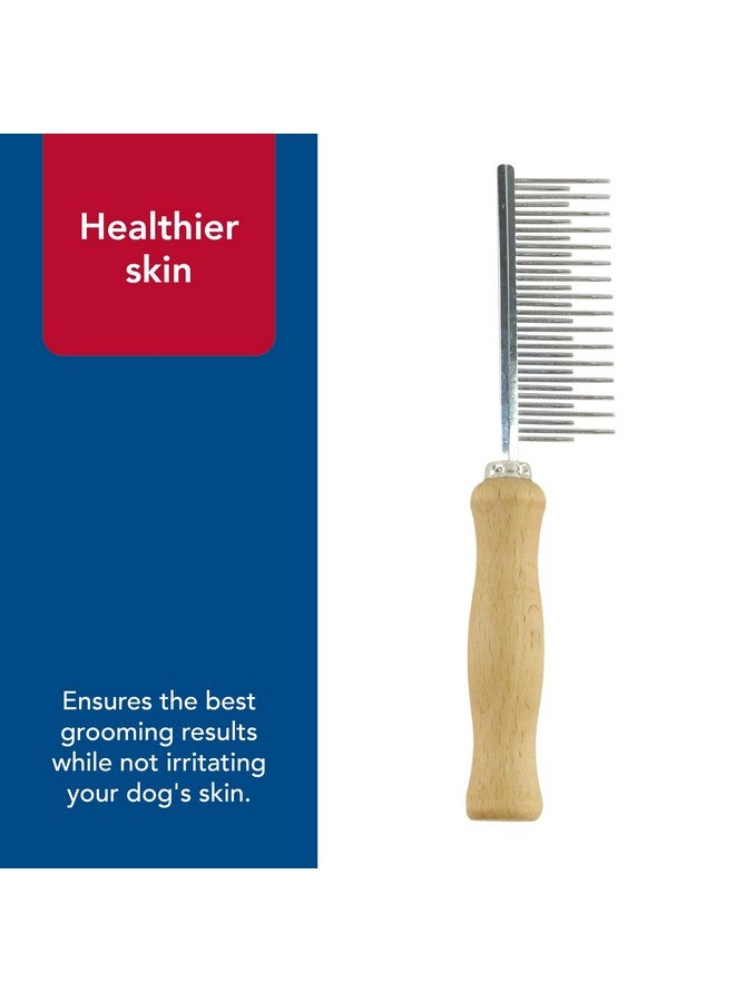 كوستال أمشاط تساقط شعر الكلاب من كوستال بيت سفاري - فرشاة تساقط شعر الكلاب ذات الشعر القصير والطويل - أسنان بأحجام مختلفة لتمشيط الطبقة السفلية - 7 × 1.5 بوصة - Image 5