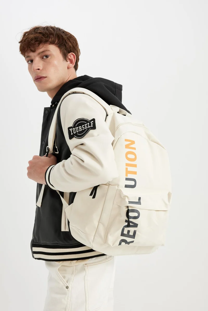 Defacto Unisex Printed Backpack