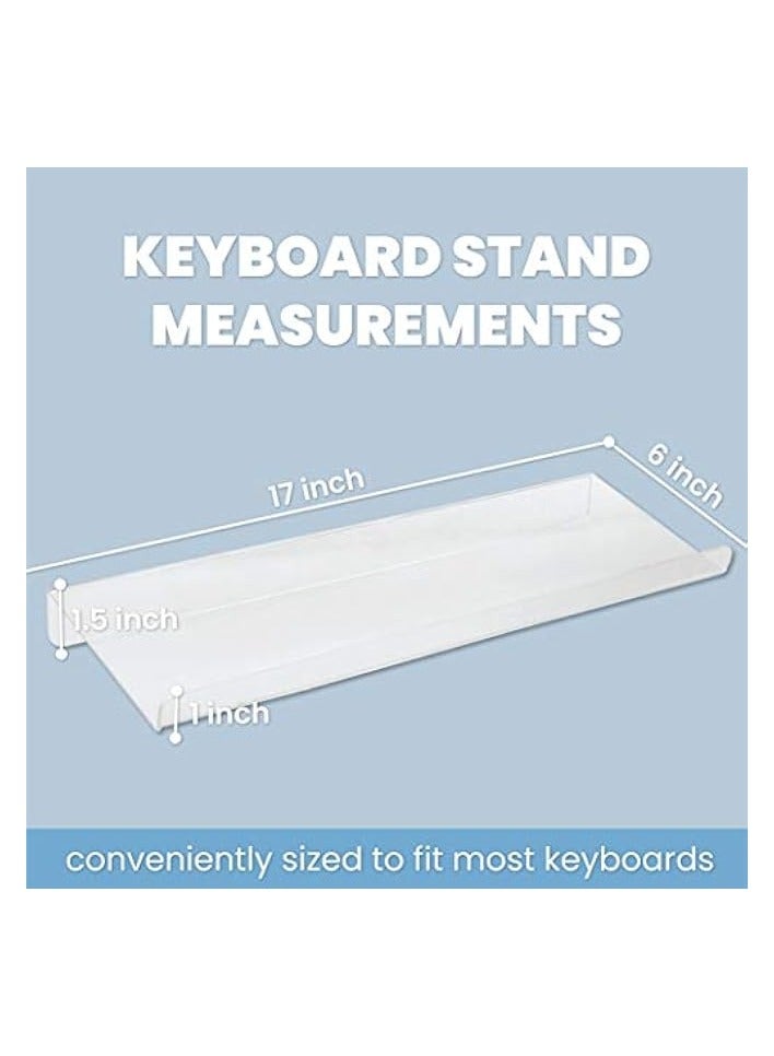 erorex Acrylic Monitor Riser & Keyboard Stand for Home Office Business Gamers Schools | Multi Media Computer Desk Stand | Angled & Tilted Keyboard Tray Riser | Create Ergonomic Working Space - Image 4