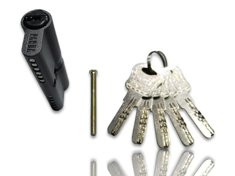 Cylinder Lock, Shockproof, Double Security All Sizes and Styles (Black Computer 5 Key) - Image 2