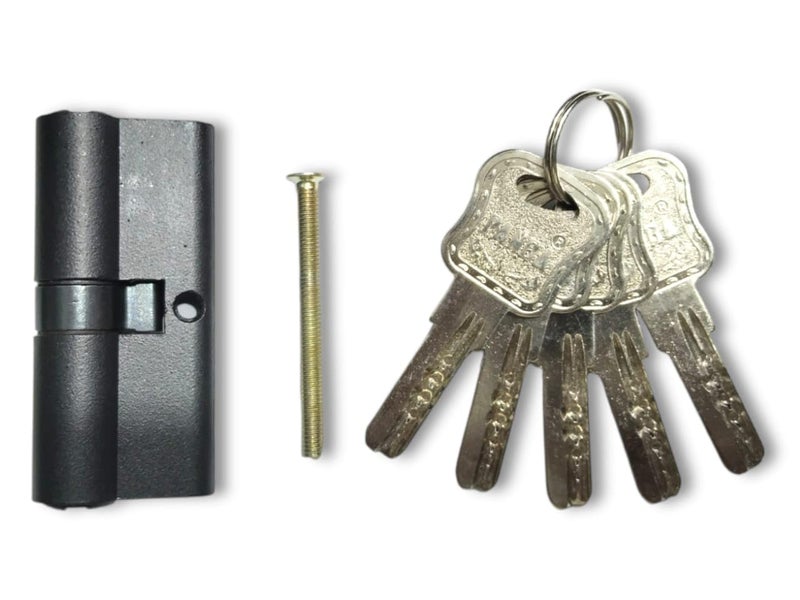 Cylinder Lock, Shockproof, Double Security All Sizes and Styles (Black Computer 5 Key) - Image 1