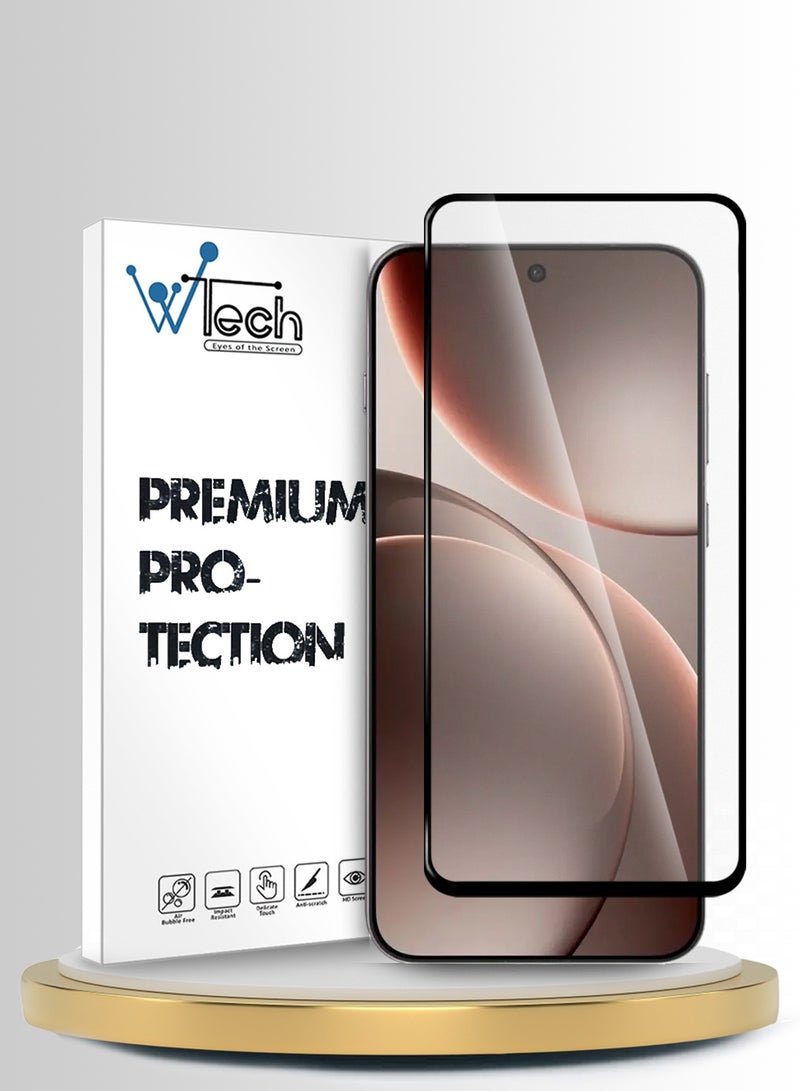 Wtech Oppo Find X9 Pro 5G 2025 Premium E2E Series Full Glue Full Cover Tempered Glass Screen Protector (MSGECN) - Clear/Black - Image 1