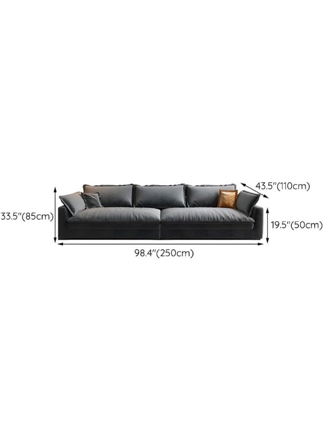 Zayn comforts Cushioned Back Leather Sectional Sofa Set â€“ Contemporary Comfort for Your Living Room (3 Seater Sofa With Ottoman) - Image 4